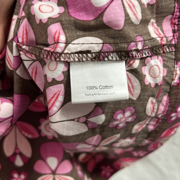 Hanna Andersson Pink and Brown Floral Tie Shoulder Dress -Size 100 4T - Picture 3 of 4